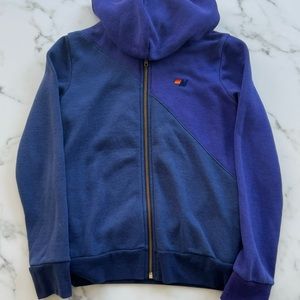 Aviator Nation color block zip sweatshirt